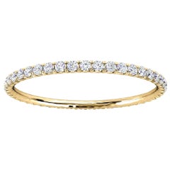 18k Yellow Gold Mia Petite French Pave Diamond Eternity Ring '1/4 Ct. tw'