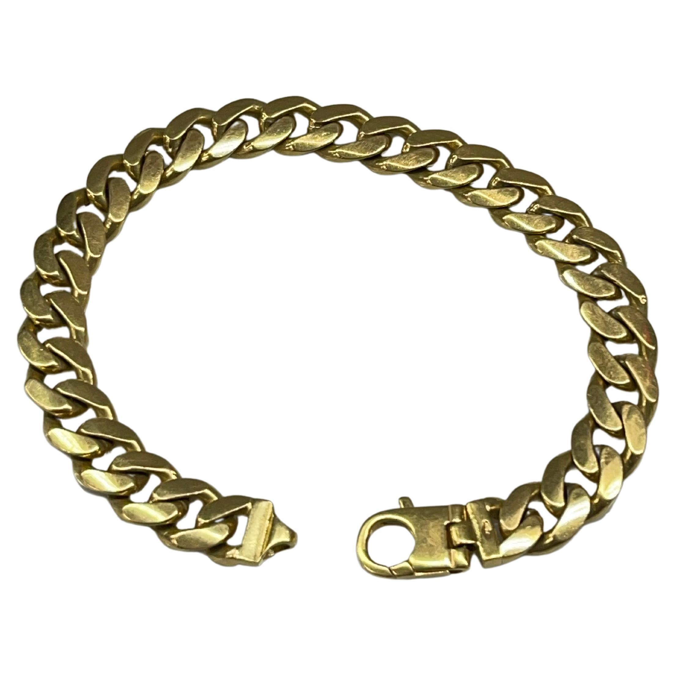 18K Yellow Gold Miami Cuban Bracelet  For Sale