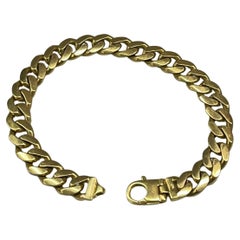 Bracelet cubain Miami en or jaune 18 carats 
