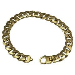 Pulsera Cubana Miami Oro Amarillo 18K 