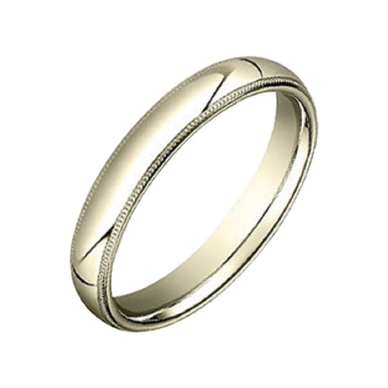 14K White Gold 4mm Light Milgrain Band 14K White Gold 4mm Light Milgrain Band