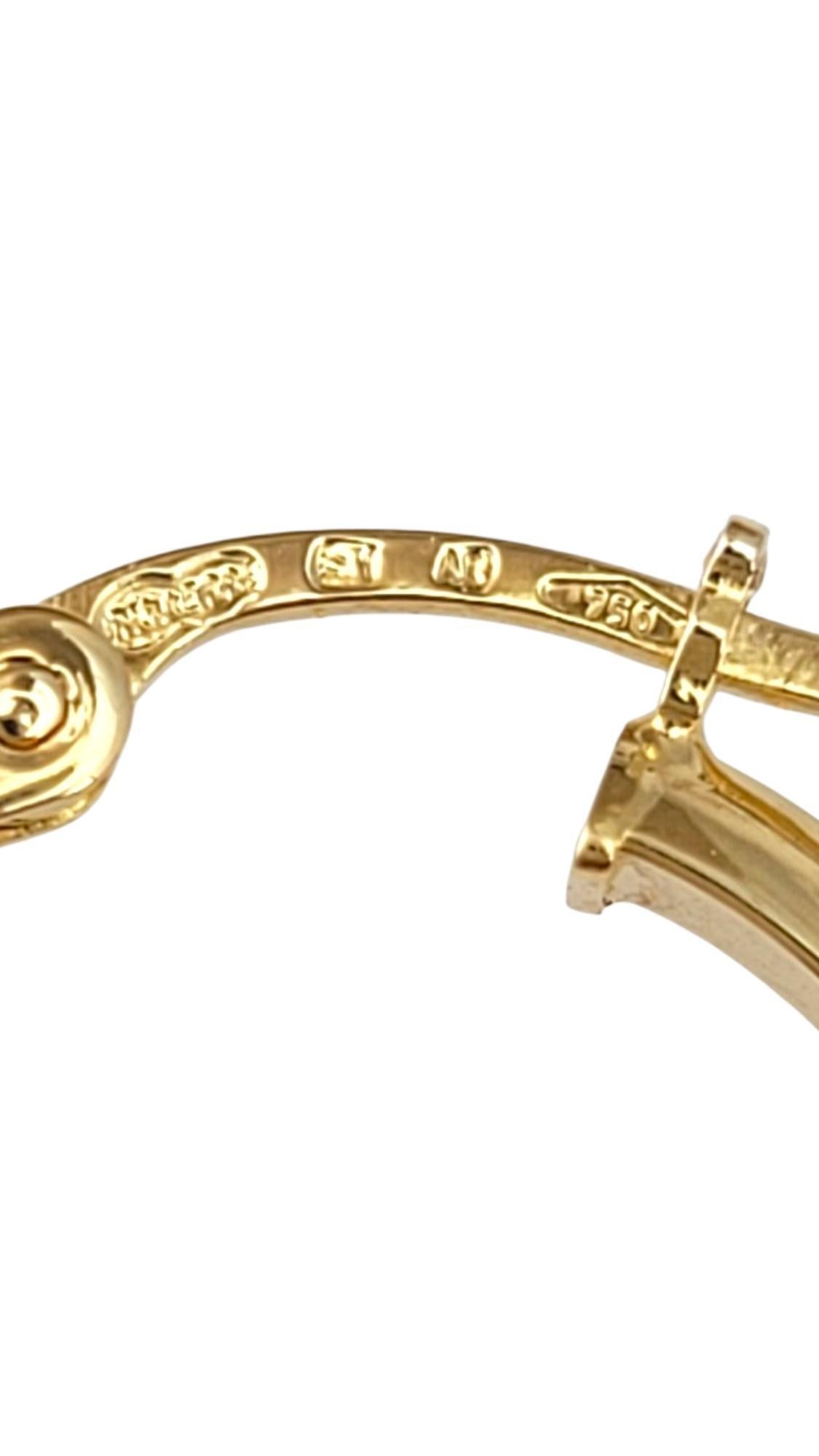 18K Yellow Gold Mini Hoop Earrings #21712 Damen im Angebot