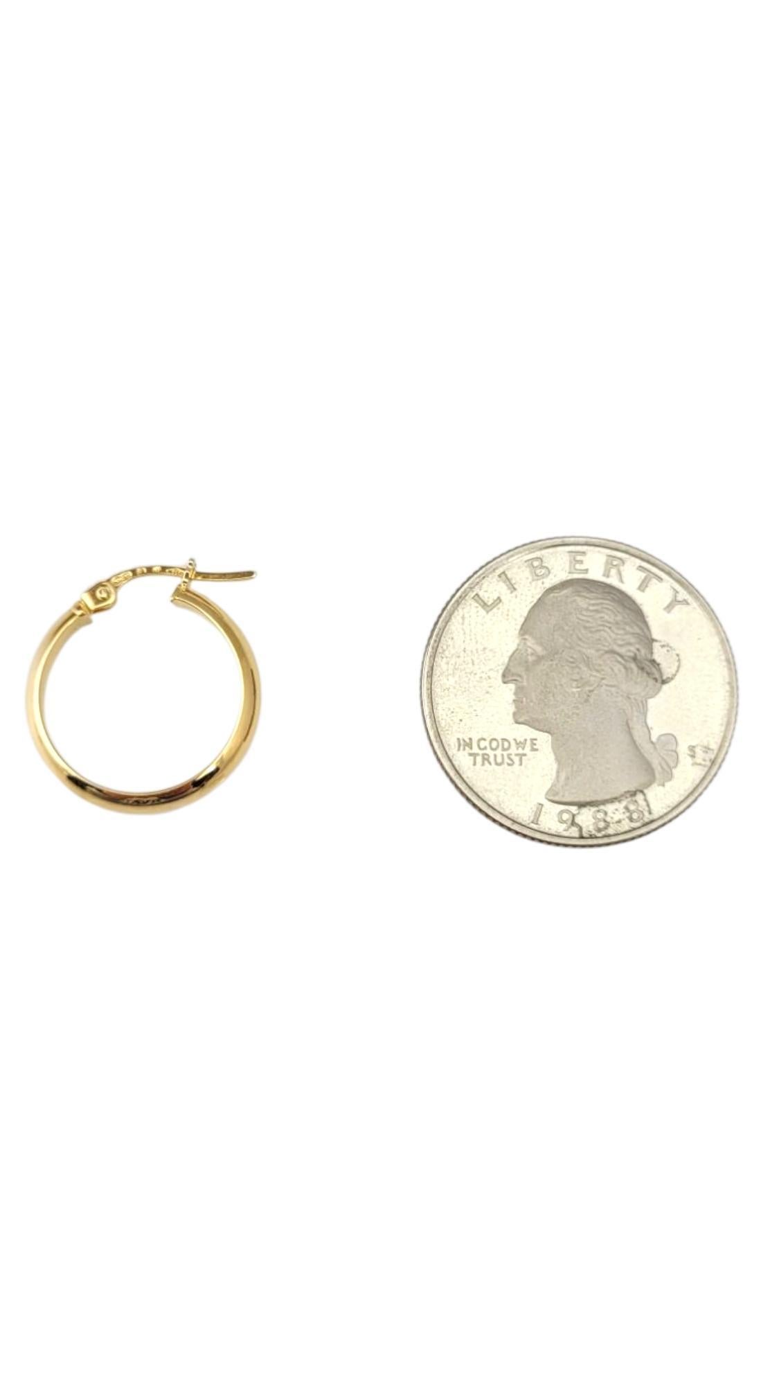 18K Yellow Gold Mini Hoop Earrings #21712 im Angebot 1