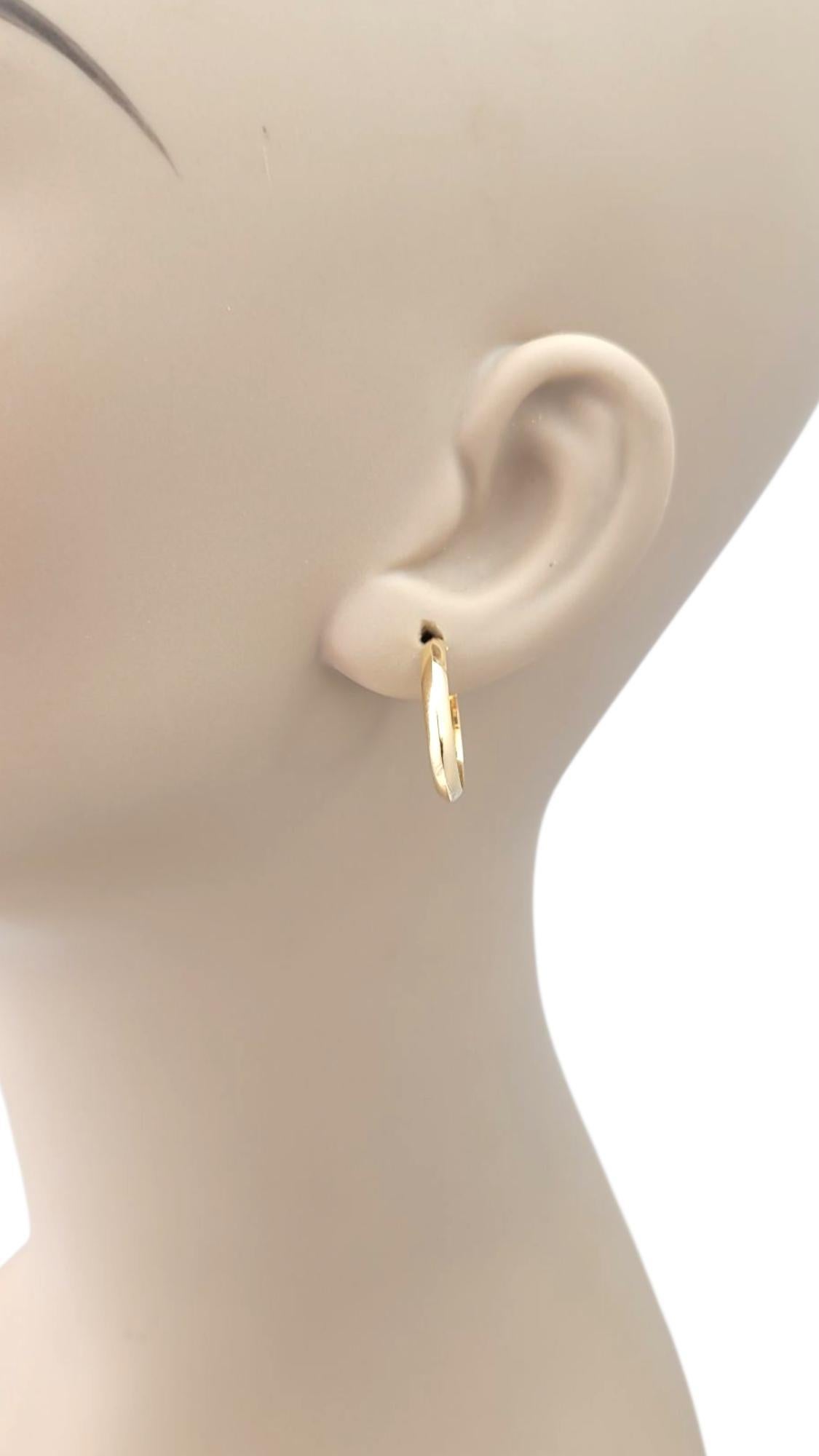 18K Yellow Gold Mini Hoop Earrings #21712 im Angebot 2