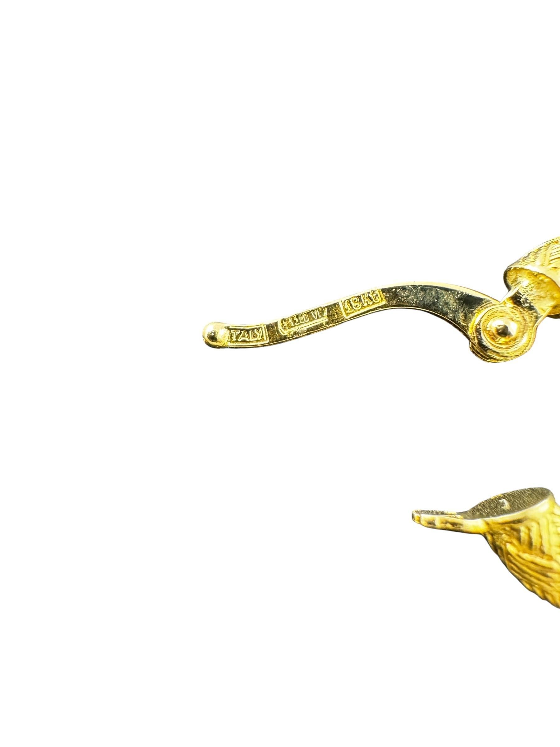 Orecchini a cerchio mini in oro giallo 18K #22517 in vendita 2