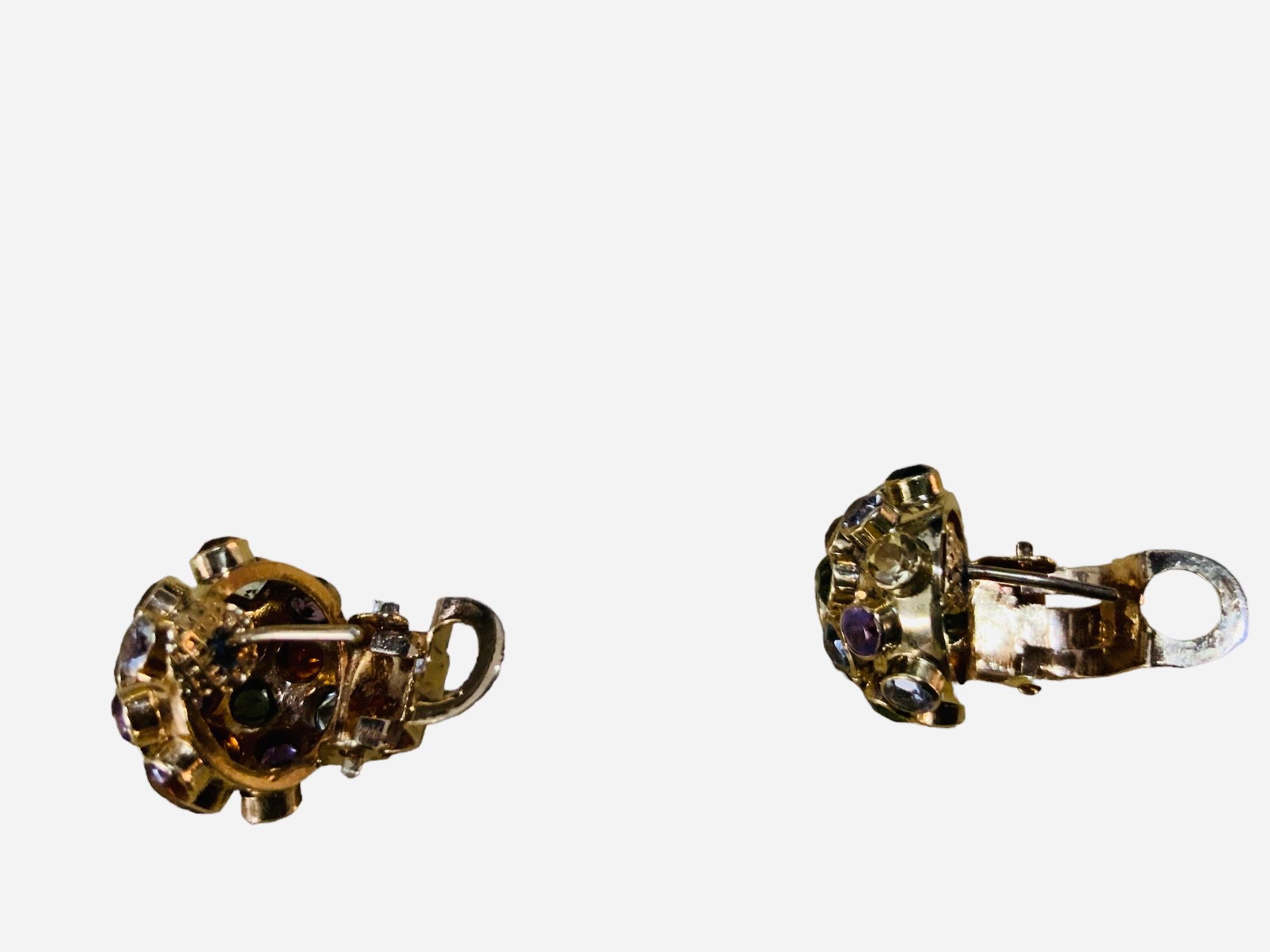18 Karat Gelbgold Mini-Sputnik-Ohrringe, Anhänger und Ring, Paar für Damen oder Herren im Angebot