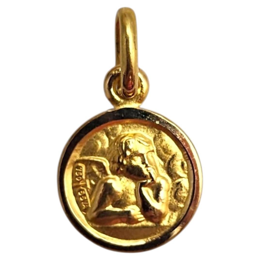 Miniatur-Schutzengel-Anhänger aus 18-karätigem Gelbgold, Art.-Nr. 25317
