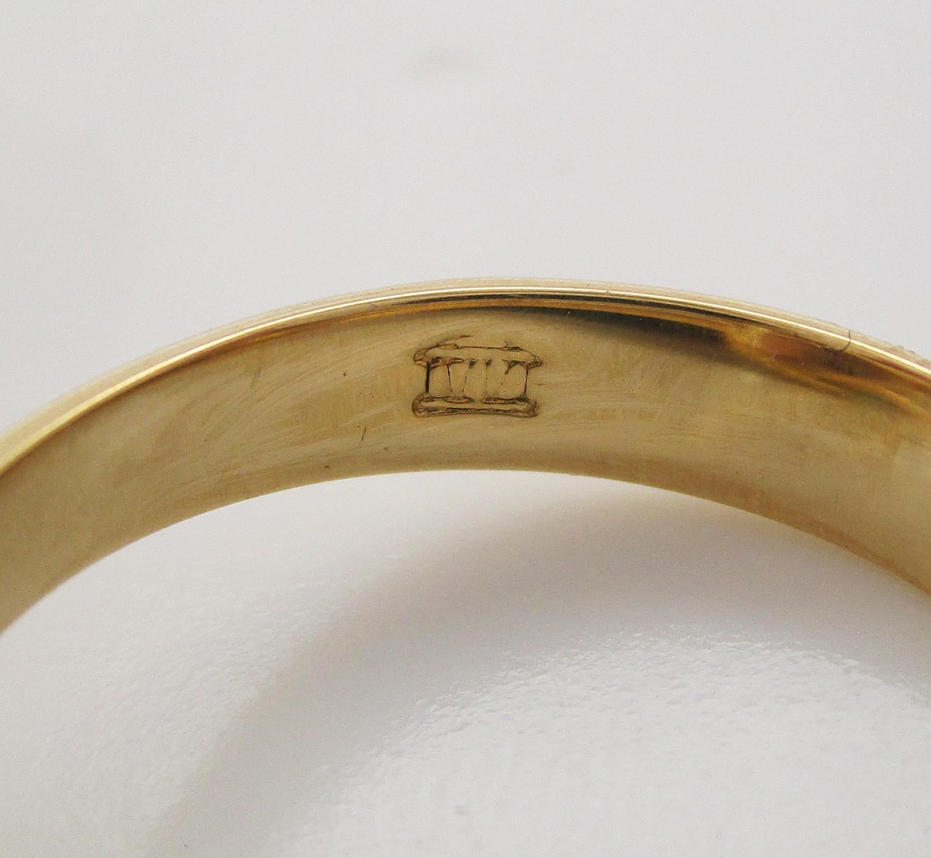 18 Karat Gelbgold Mintgrüner Beryll Cocktail Dinner Ring 1