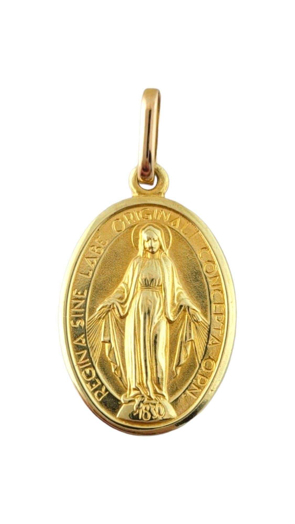  Anhänger mit wundertätiger Medaille aus 18K Gelbgold

Dieser wunderschöne wundertätige Medaillenanhänger ist detailgetreu aus 18 Karat Gelbgold gefertigt!

Größe: 23,7mm X 15,2mm C 1,6mm
Länge mit Bügel: 30.2mm

Gewicht: 3,90 g/ 2,5 dwt

Punze: