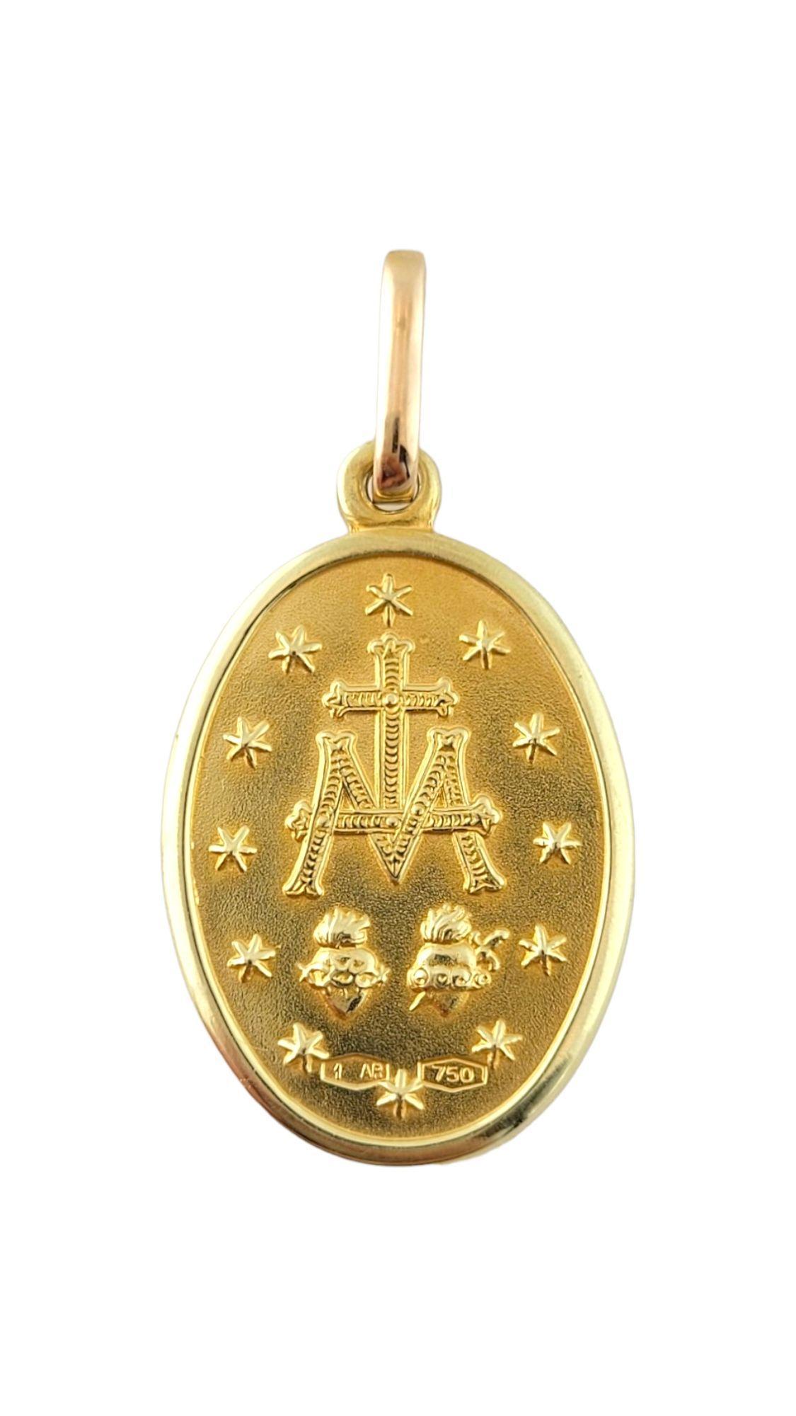 18 Karat Gelbgold Miraculous Medaillon-Anhänger #15055 im Zustand „Gut“ in Washington Depot, CT