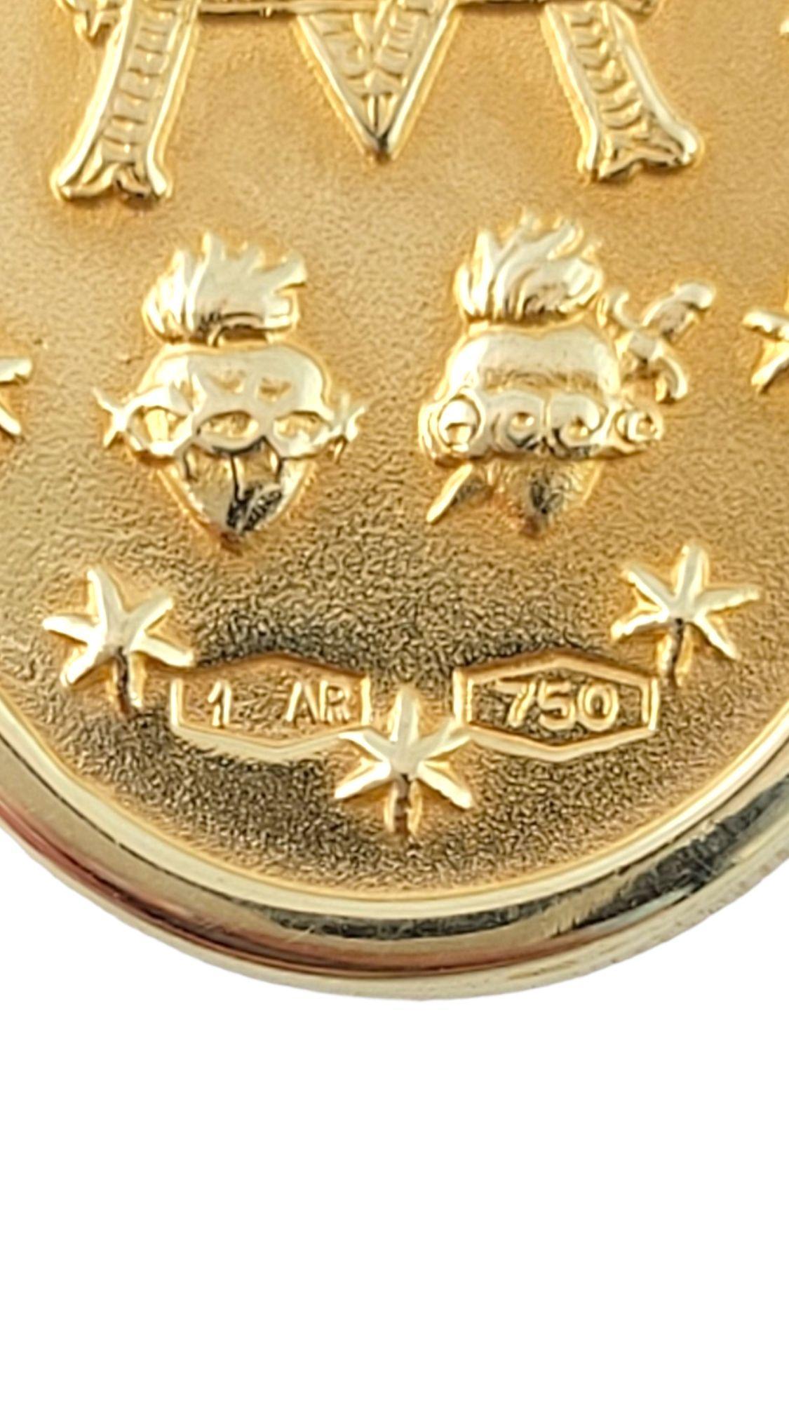 18 Karat Gelbgold Miraculous Medaillon-Anhänger #15055 Damen
