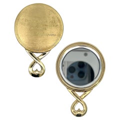 18k Yellow Gold Mirror Pendant Shakespeare Inscription