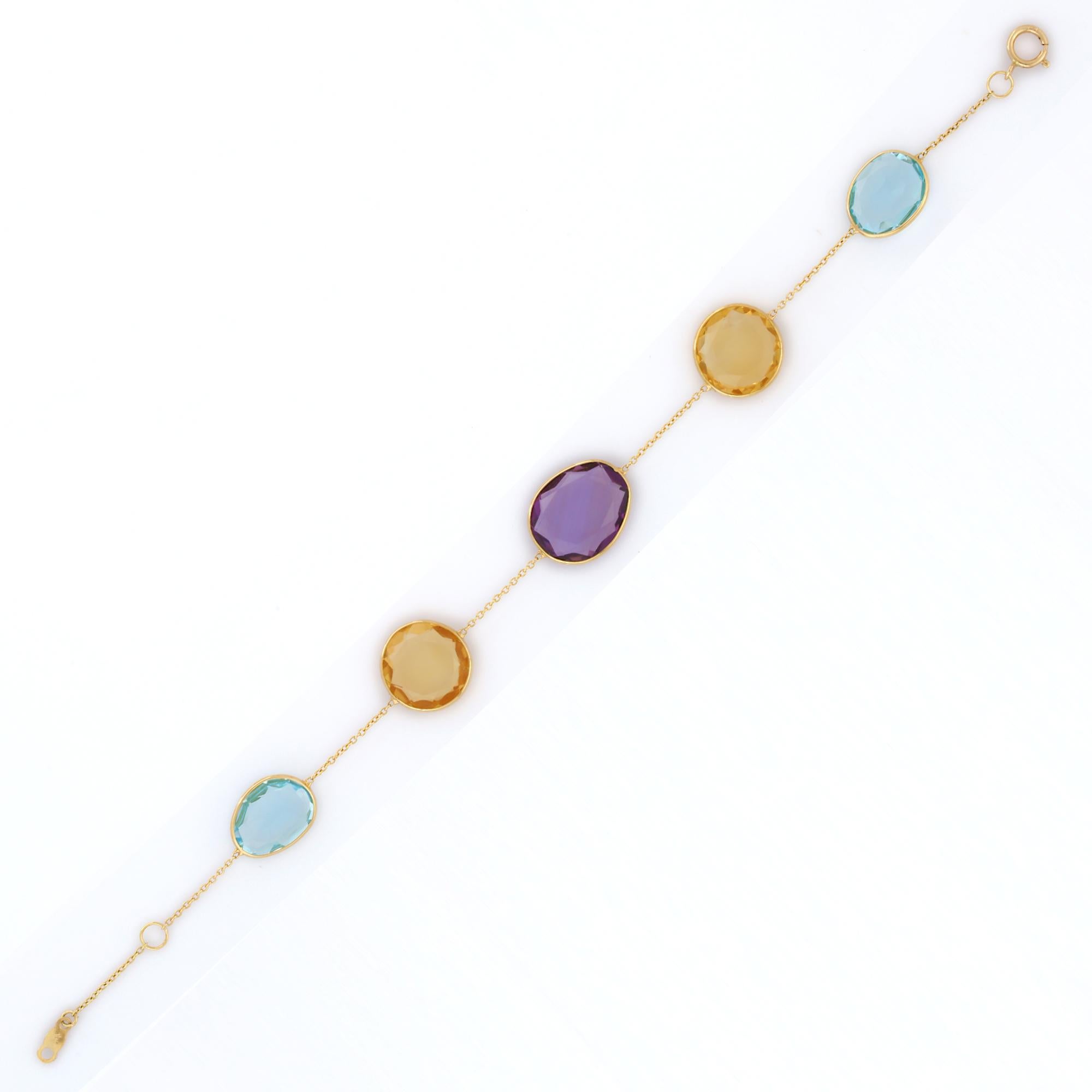 Bracelets are worn to enhance the look. Women love to look good. It is common to see a woman rocking a lovely gold bracelet on her wrist. A gold gemstone bracelet is the ultimate statement piece for every stylish woman.

Adorn your wrist with this