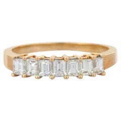 18K Yellow Gold Modern Diamond Half Eternity Band