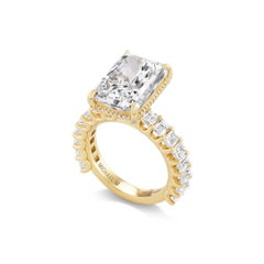 18KYG Montage 8.01ct Lab Grown Radiant Diamond Engagement Ring by Michael M
