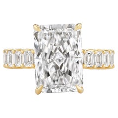 18KYG Montage 8.01ct Lab Grown Radiant Diamond Engagement Ring by Michael M
