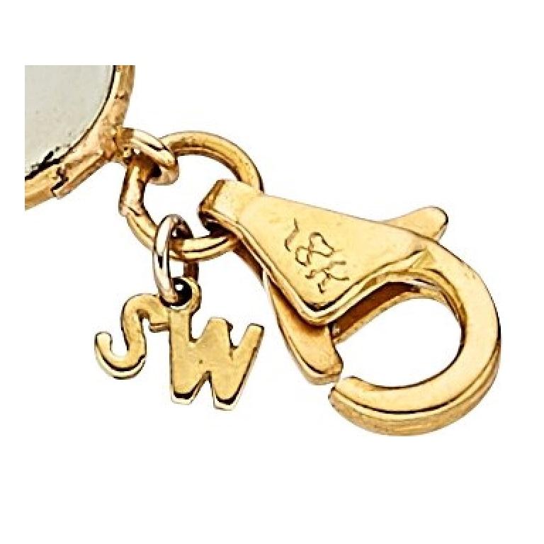 Taille cabochon Collier en or jaune 18 carats avec cabochon de pierre de lune, taille 38