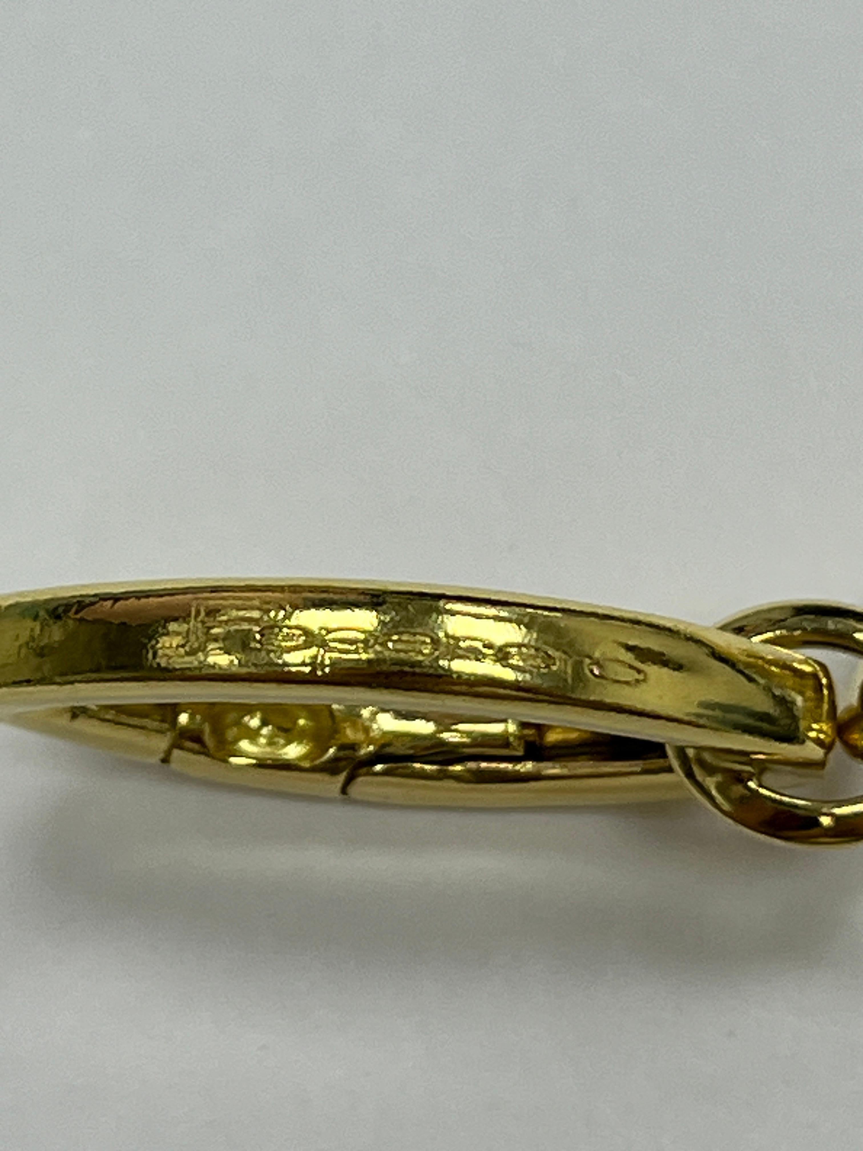 18K Yellow Gold Multi Gemstone Diamond Charm Bracelet In Excellent Condition For Sale In New York, NY