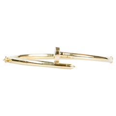 18K Yellow Gold Nail-Shaped Bracelet