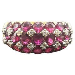 18k Yellow Gold Natural Ruby and Diamond Ring 2.46TCW