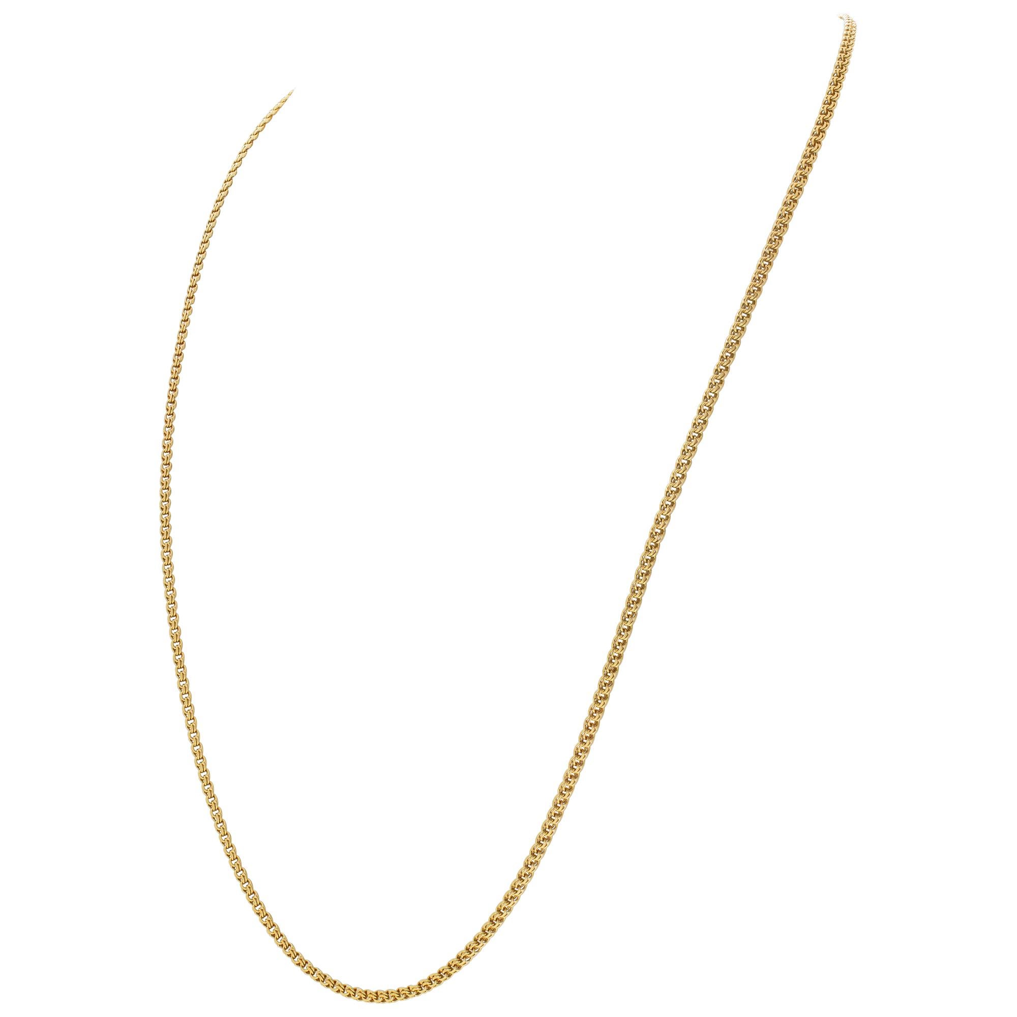 18k Yellow Gold Necklace Chain In Excellent Condition In Surfside, FL