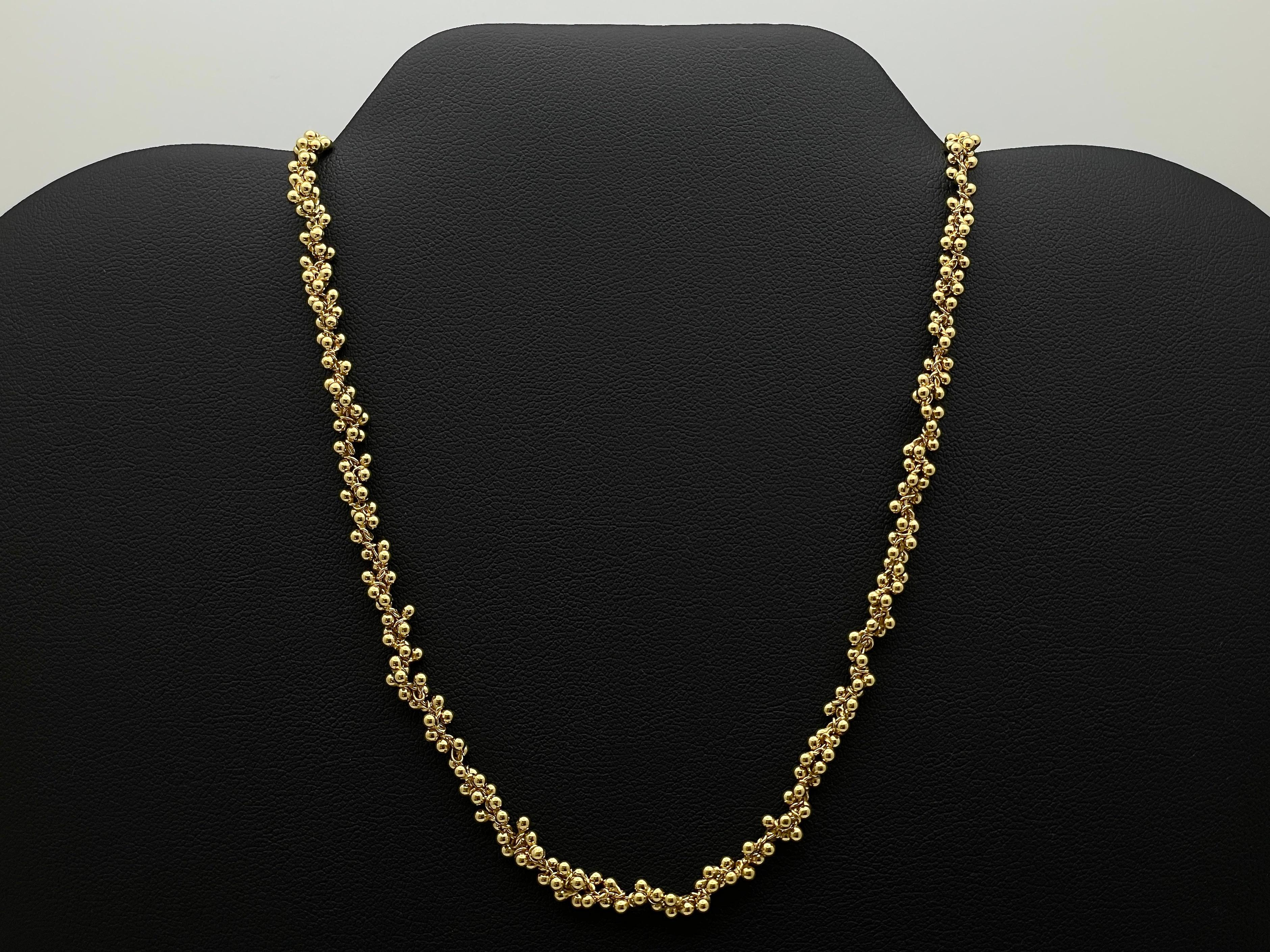 18K Yellow Gold Grapevine Necklace Choker For Sale 6