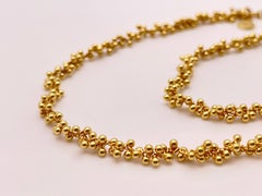 18K Yellow Gold Grapevine Necklace Choker