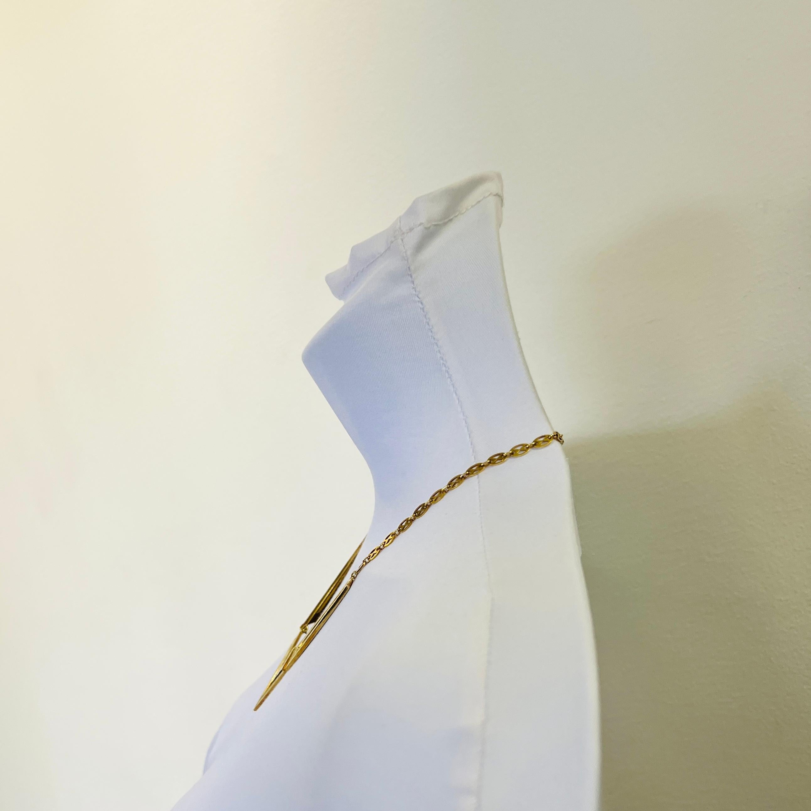 Femenino o masculino Collar de oro amarillo de 18k en venta