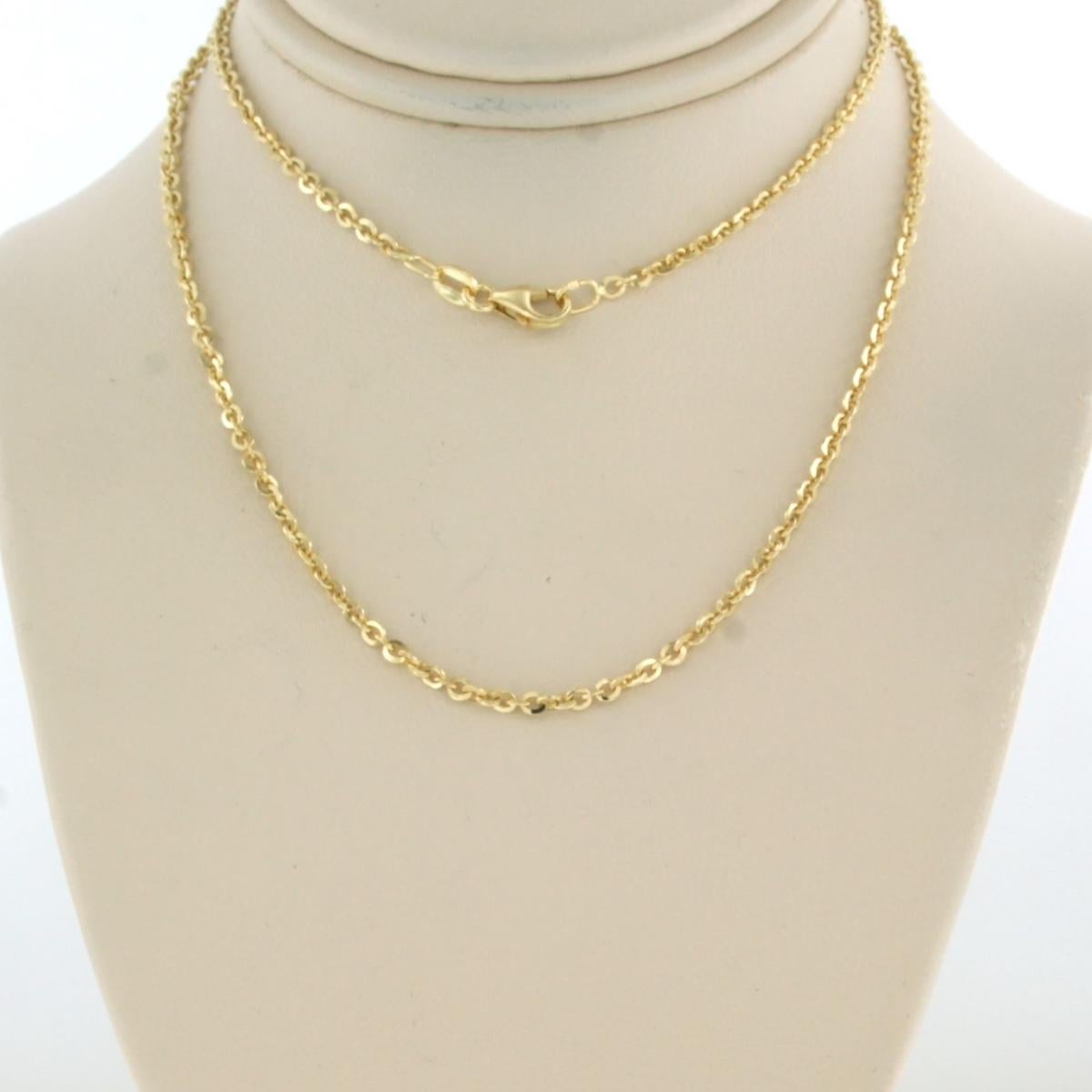 18k yellow gold necklace - length 40 cm

detailed description:

the chain is 40 cm long and 1.9 mm wide

weight 4.3 grams

the necklace is in good condition

hallmark present, guaranteed 18k gold
B15706