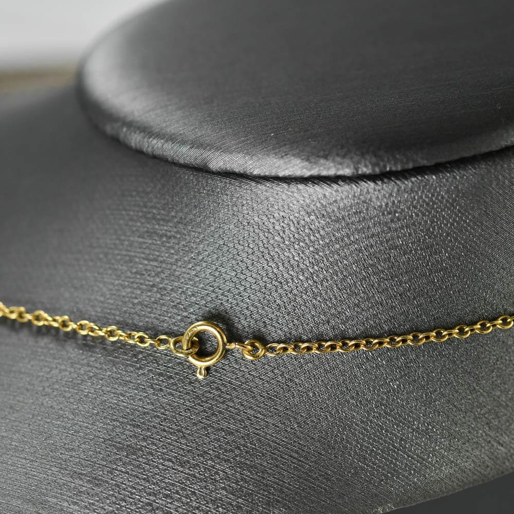 Women's or Men's 18K Yellow Gold Necklace w/Coral, Onyx & Diamond Pend, .10tdw, 8.1g