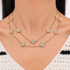 18K Yellow Gold Necklace with 19.25ct Diamonds