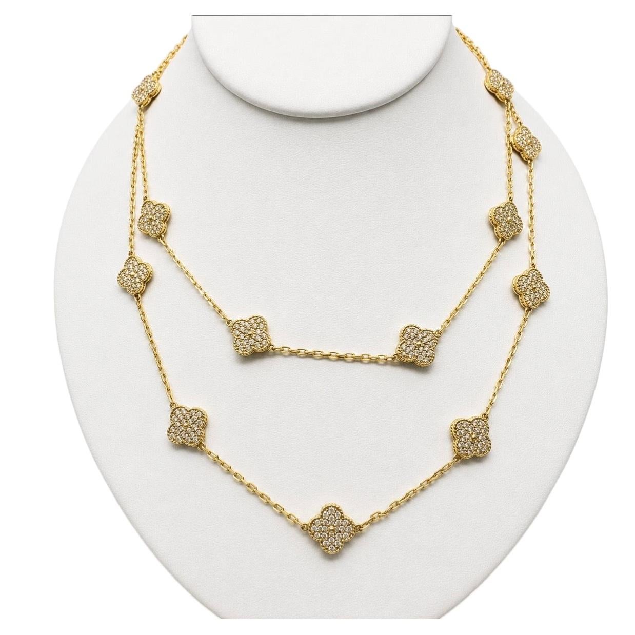 Collier en or jaune 18 carats avec 19,25 carats de diamants