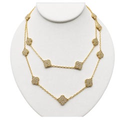 18K Yellow Gold Necklace with 19.25ct Diamonds