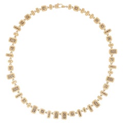 Collier en or jaune 18K serti de 342 diamants Brown par Audrius Kruli