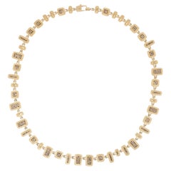 Collana in oro giallo 18K con 342 diamanti brown di Audrius Krulis