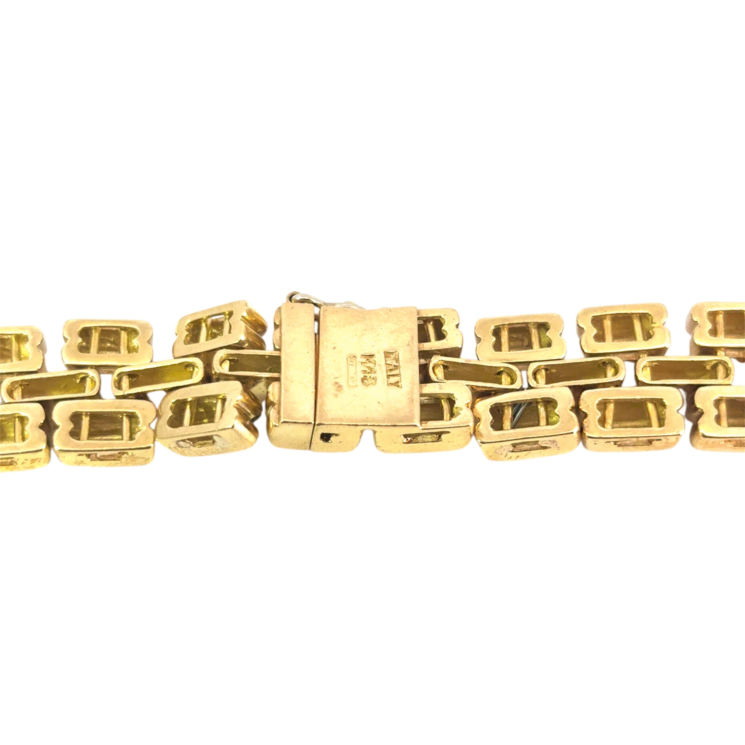 18 Karat Gelbgold Halskette mit Cabochon-Rubin-Saphir- und Smaragden und Diamanten im Angebot 2