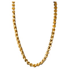 18k Yellow Gold Necklace With Interlocking Links