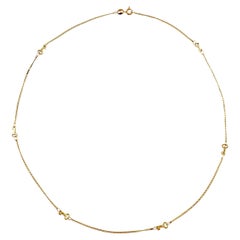 18k Yellow Gold Necklace with Small Keys
