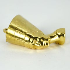 18K Yellow Gold Nefartiti Bust Charm Pendant