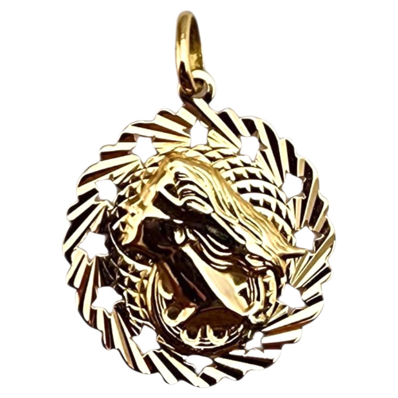18K Yellow Gold Nefertiti Pendant #22417
