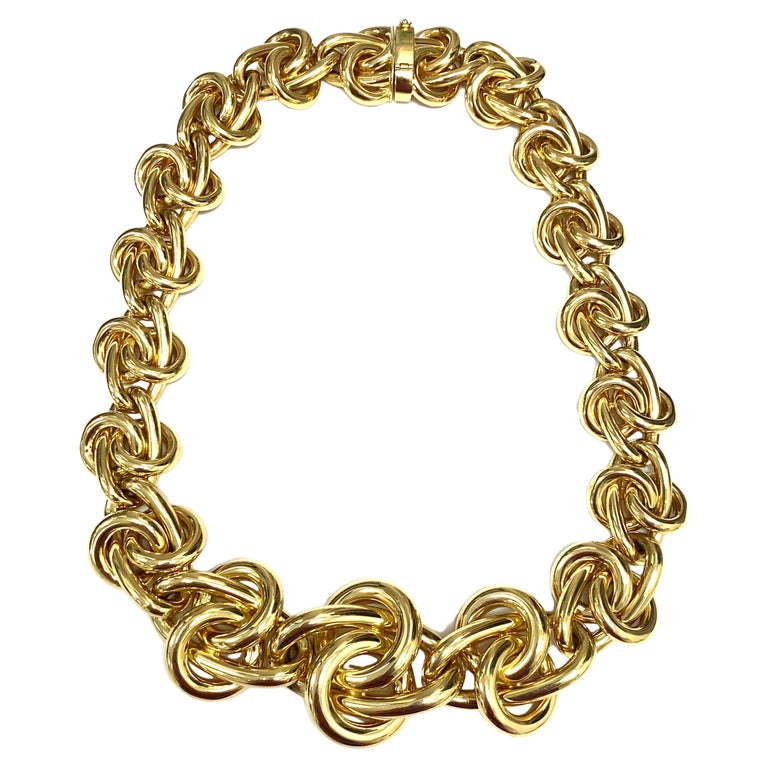 18k Yellow Gold Neiman Marcus Beladora Chain Necklace For Sale at 1stDibs