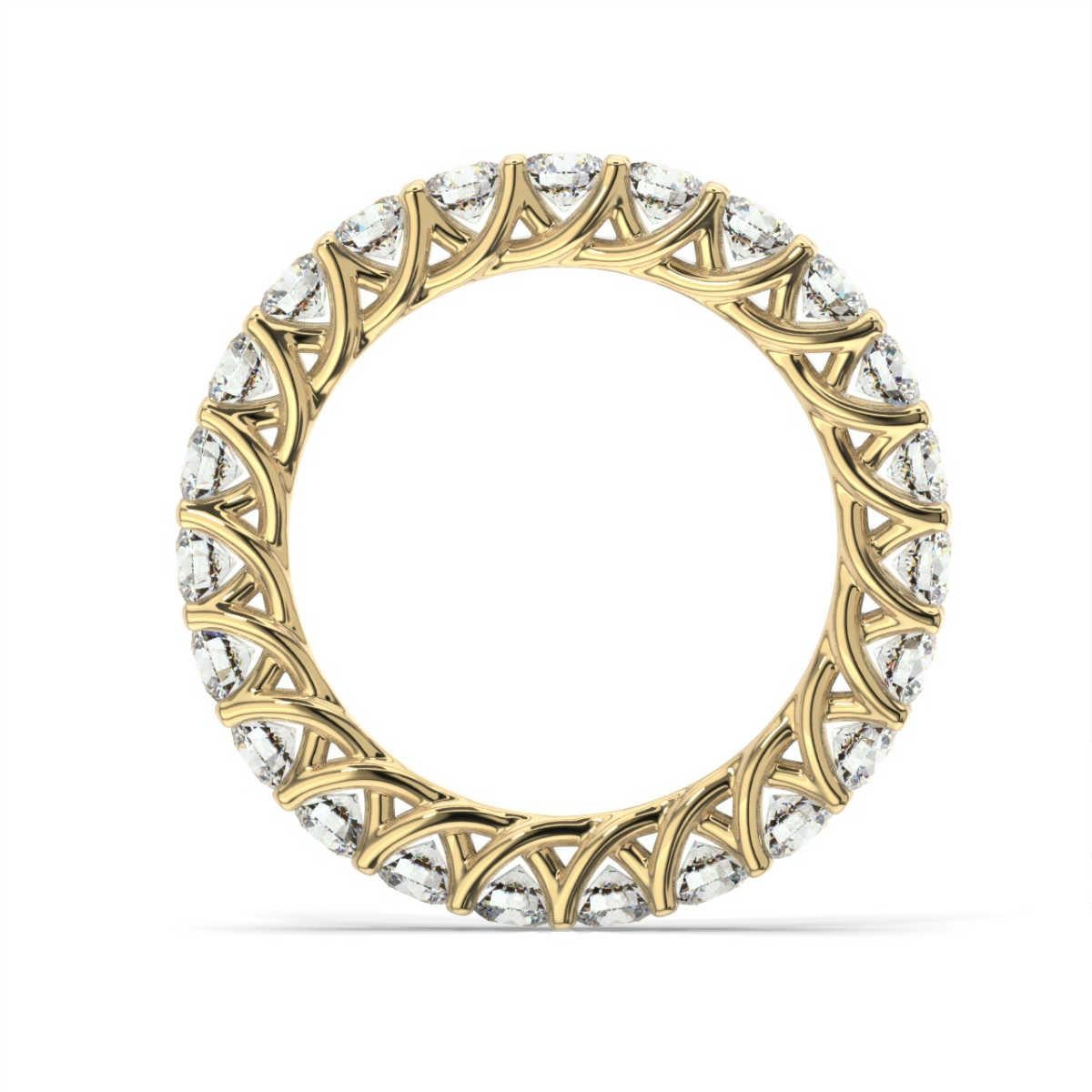 This stunning weave eternity ring features 23 perfectly matched round brilliant diamonds. Experience the difference!

Product details: 

Center Gemstone Color: WHITE
Side Gemstone Type: NATURAL DIAMOND
Side Gemstone Shape: ROUND
Metal: 18K Yellow