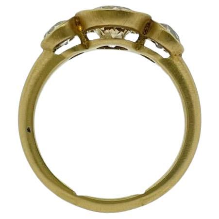 18K Yellow Gold Old European Diamond Ring  In New Condition For Sale In Los Angeles, CA