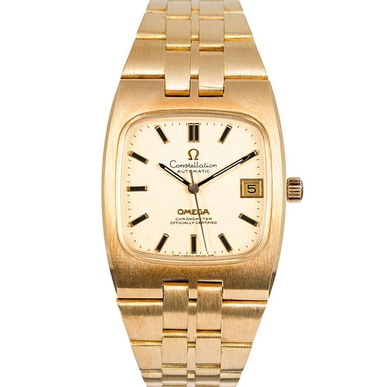 Omega Yellow Gold Constellation Automatic Wristwatch at 1stDibs