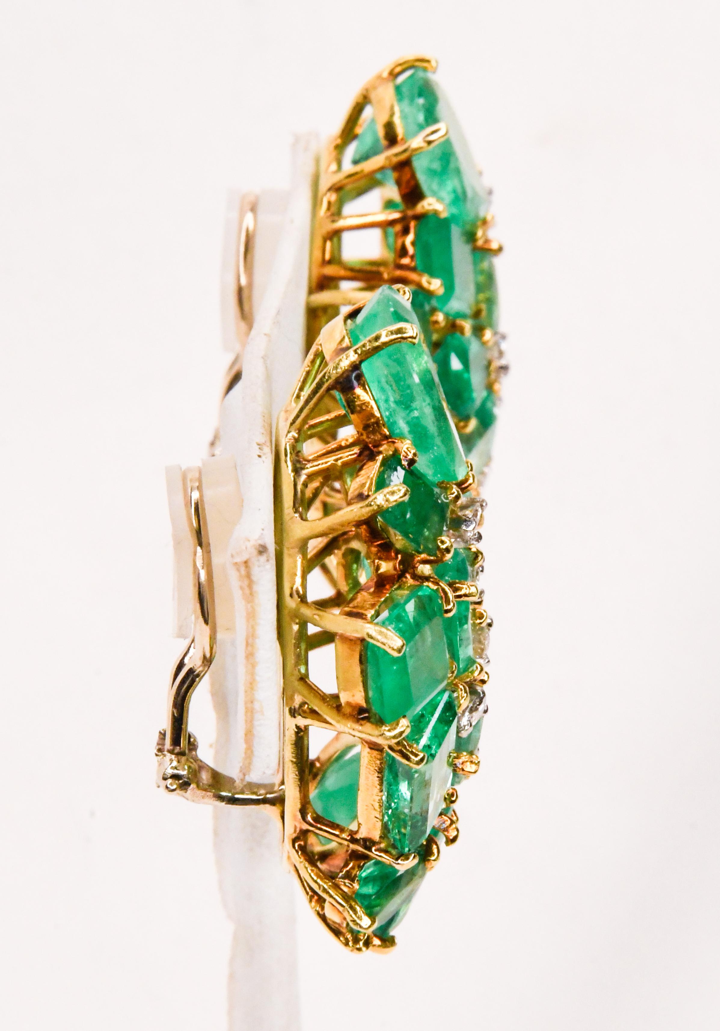 Celebrated Palm Beach designer, Julia Boss, creates timeless original one of a kind designs in 18K or 24K. Her client list is a who's who and her collections are featured in Neiman Marcus and boutiques world wide.  These emerald and diamond earrings