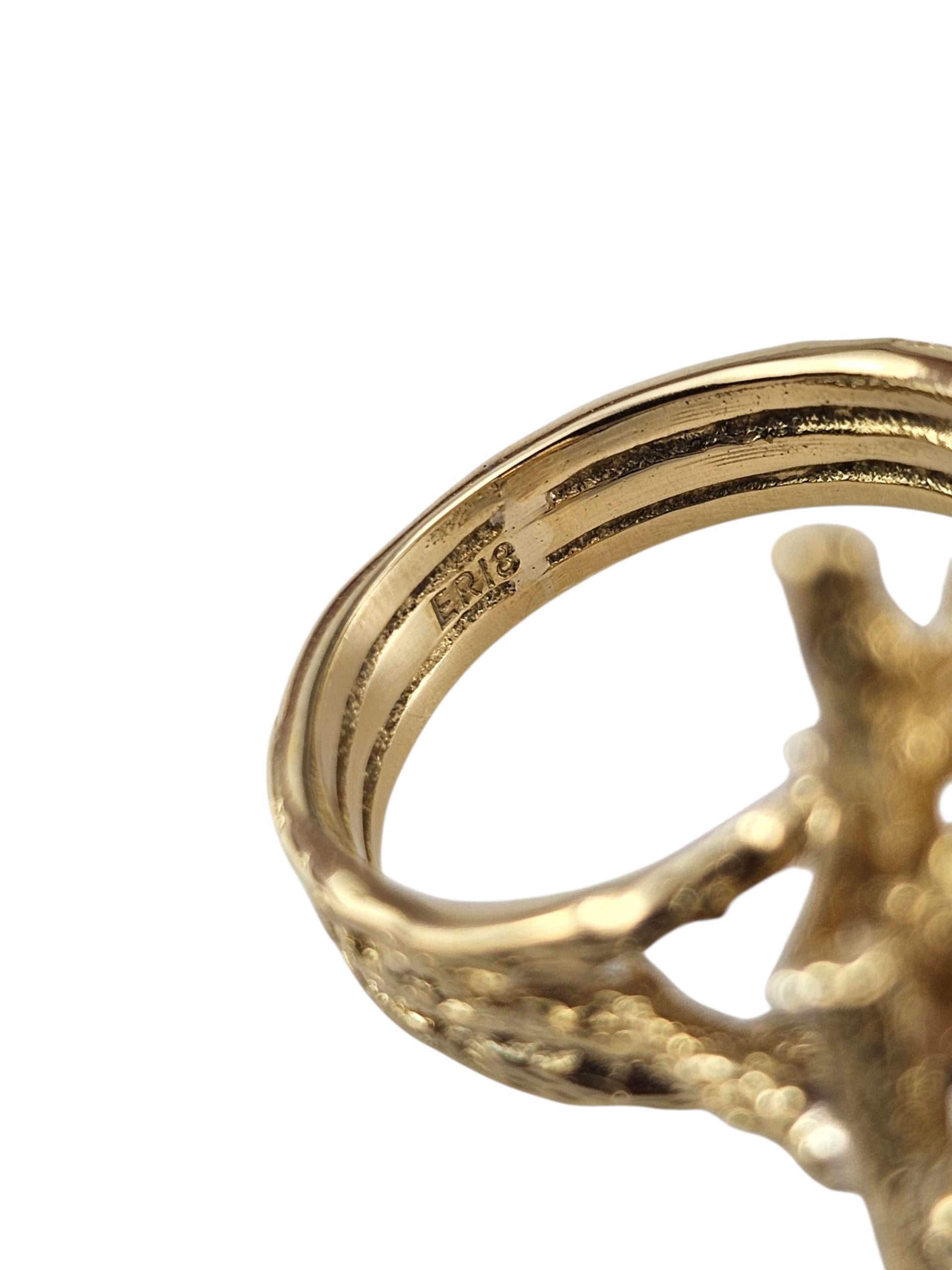 Bague en or jaune 18K avec opale et diamant Taille 5.5 #23551 Pour femmes en vente