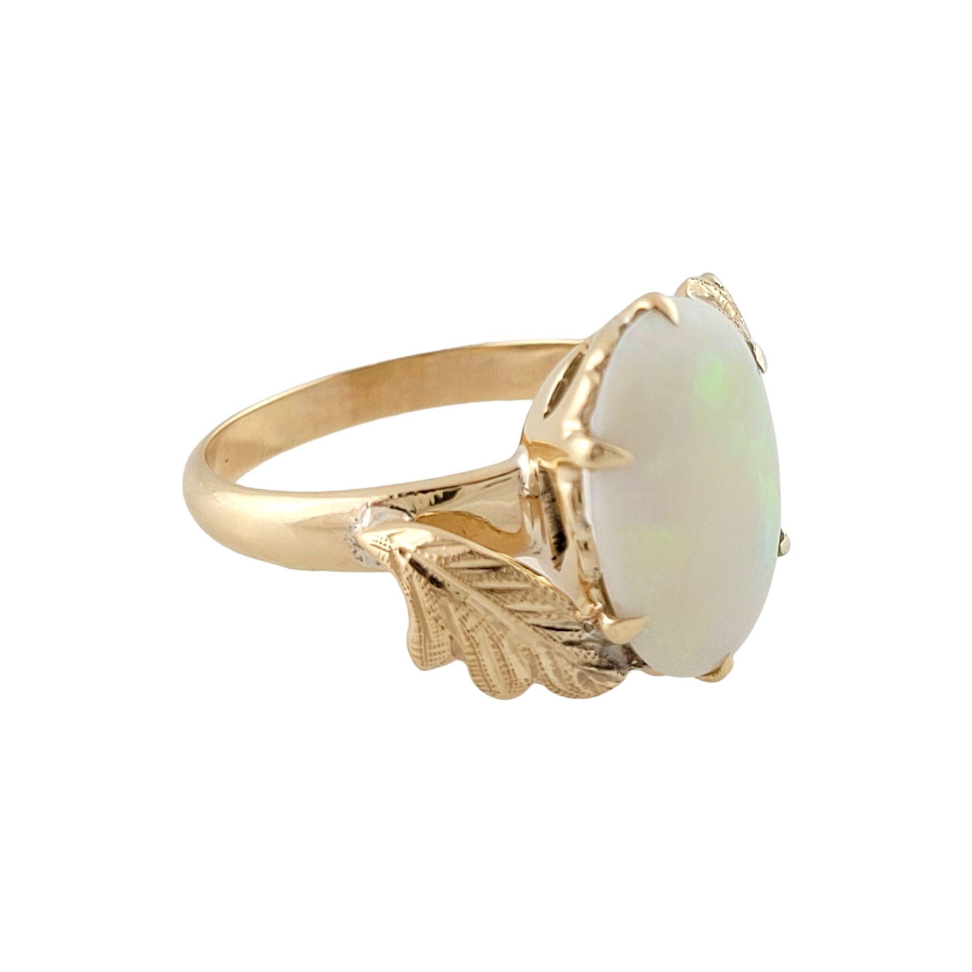 Oval Cut 18k Yellow Gold Opal Ring