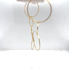 18K Yellow Gold Open Circle Link Necklace