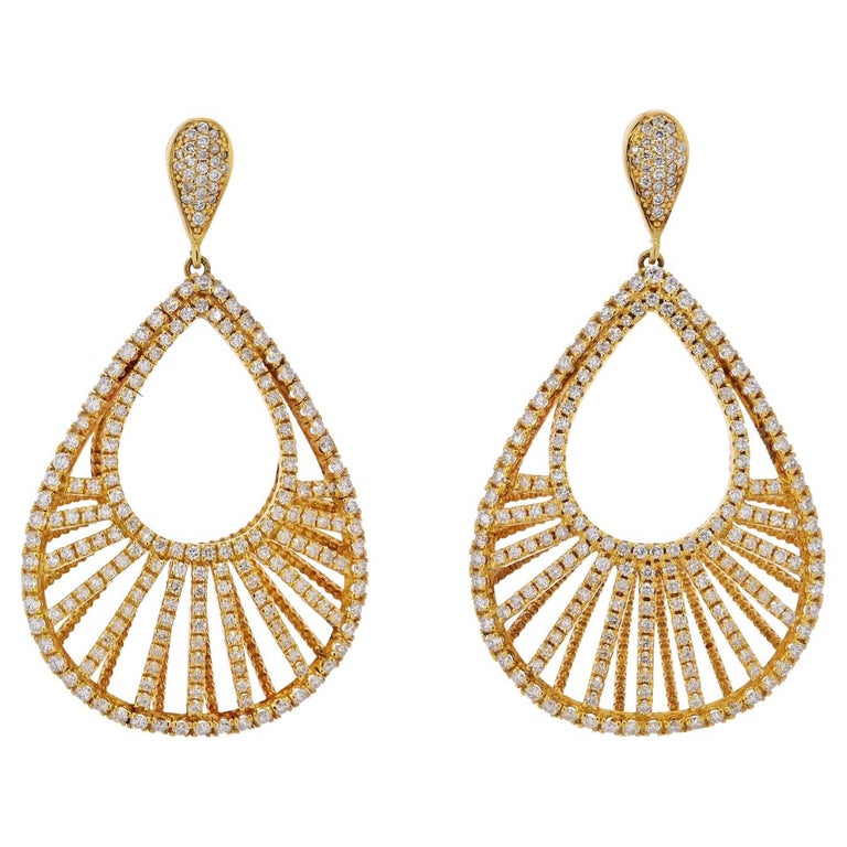 Danielle Open Frame Crystal Rhodium Earrings main image 1