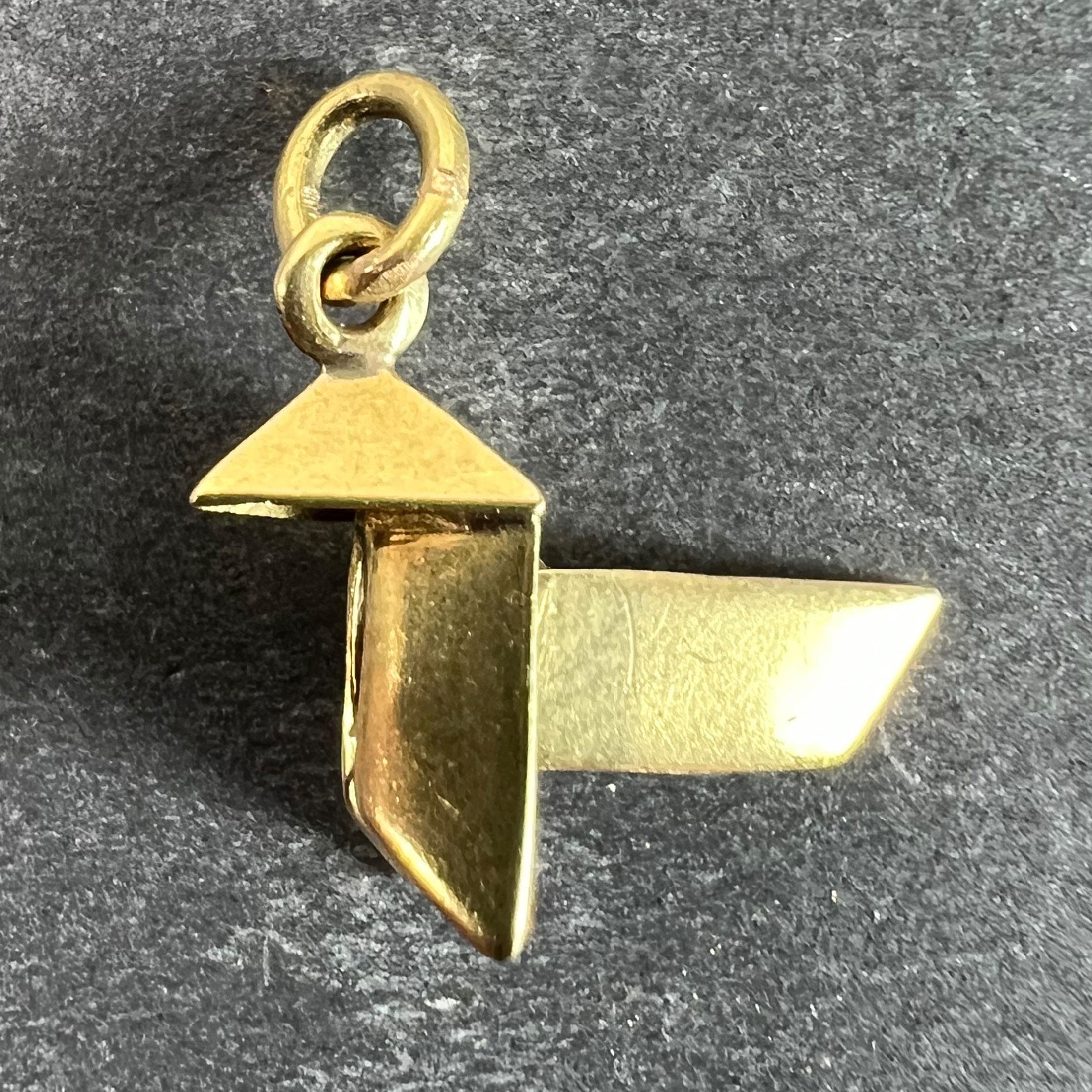 Pendentif breloque Origami en or jaune 18 carats Bon état - En vente à London, GB